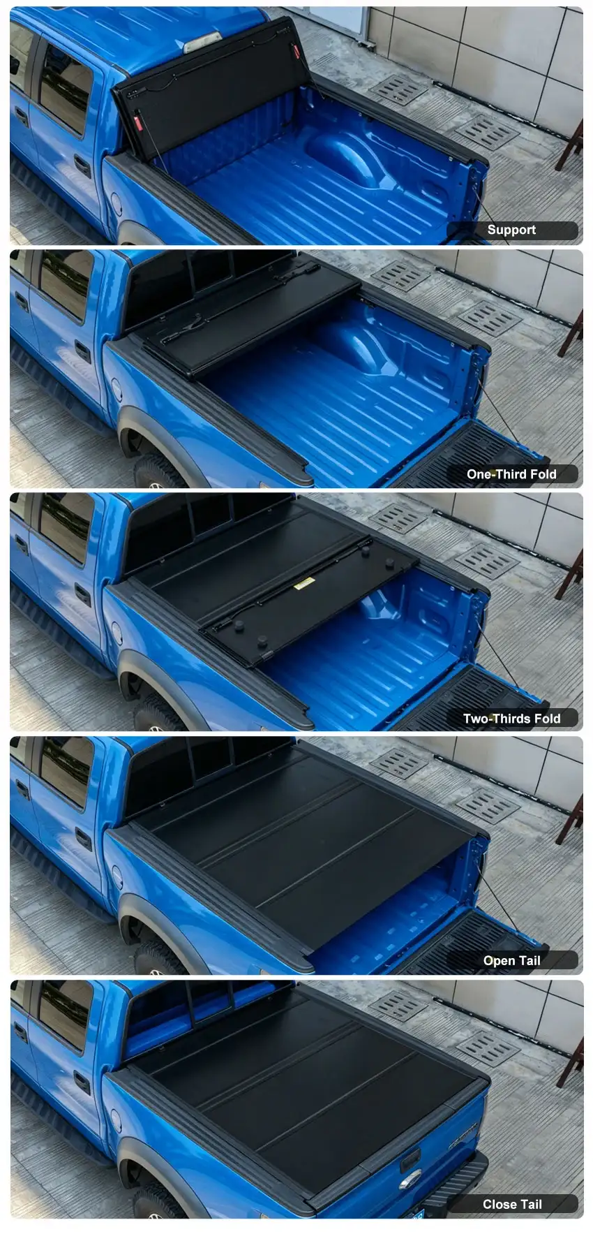 Low Profile Hard Quad-Fold Tonneau Cover for Honda Ridgeline